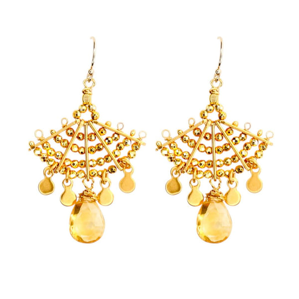 Adagio Earrings in Gold Pyrite