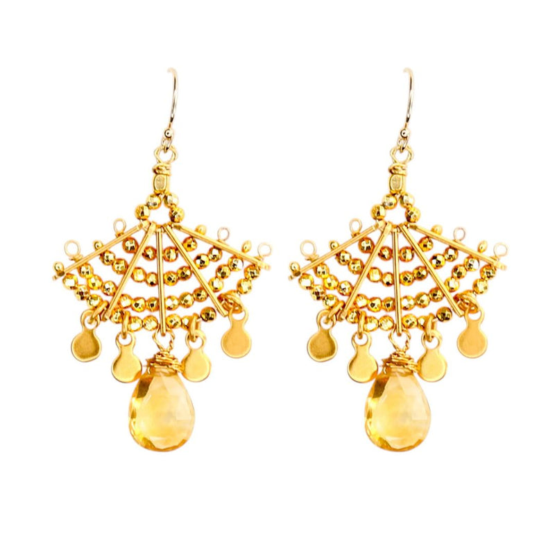 Adagio Earrings in Gold Pyrite