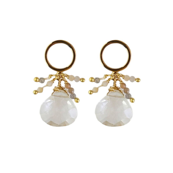 Ashlynn Earrings in Moonstone