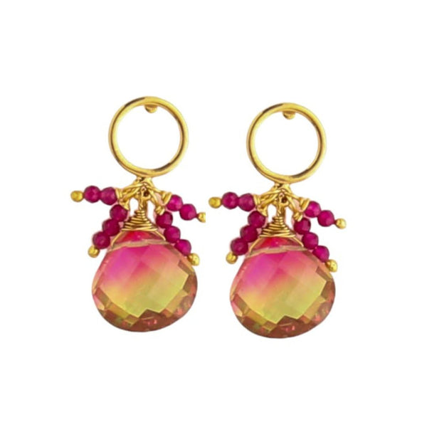 Ashlynn Earrings in Pink Lemon Bio Quartz