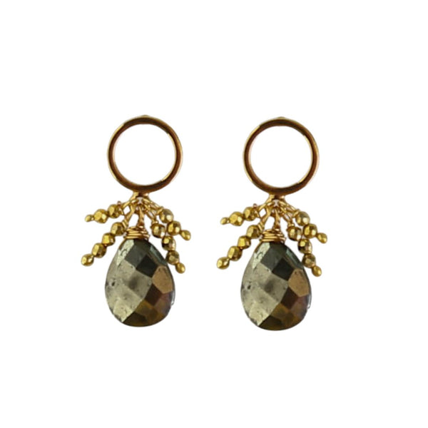 Ashlynn Earrings in Pyrite