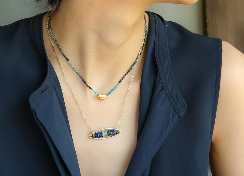 Avon Adjustable Multi Gemstone Necklace