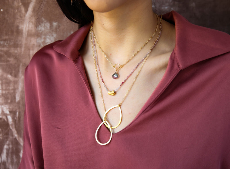 Avon Adjustable Multi Gemstone Necklace
