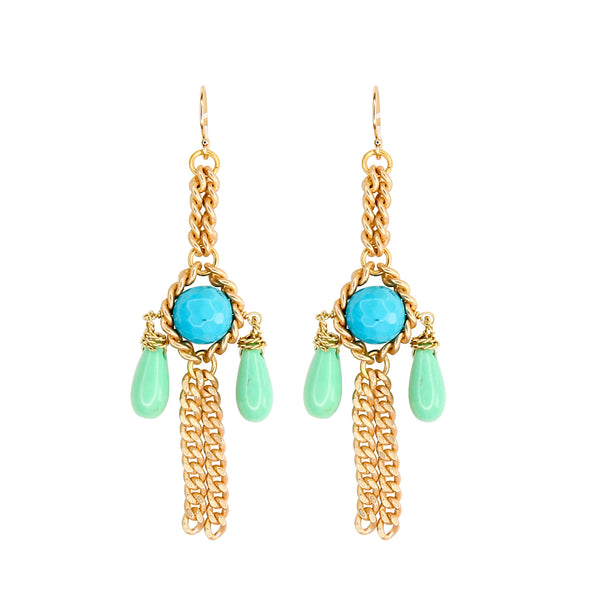 Axis Earring in Seaglass Mint