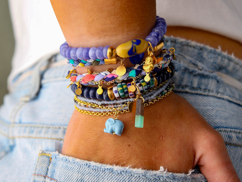 Dharma Elastic Bracelet in Pink Multi