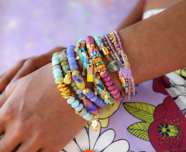 Skittles Elastic Bracelet in Jade Lime