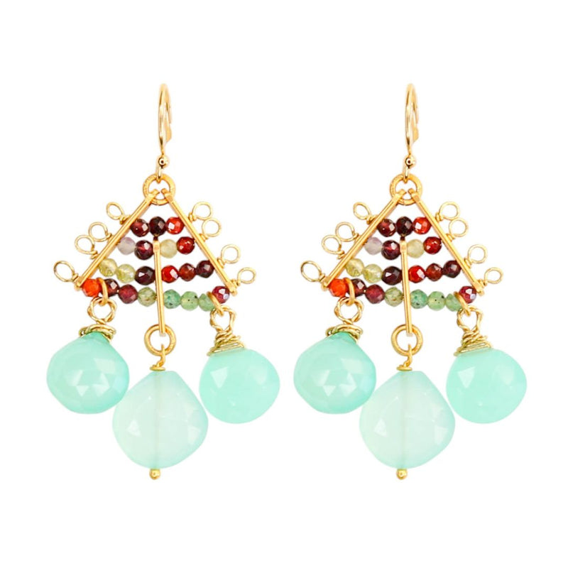 Bravo Earrings in Chalcedony