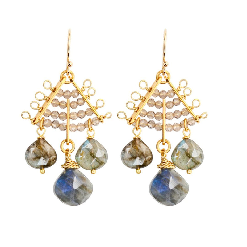 Bravo Earrings in Labradorite