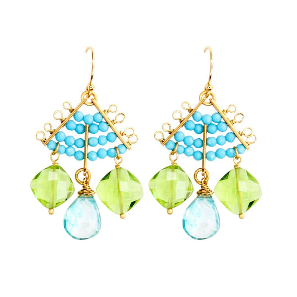 Bravo Earrings in Turquoise