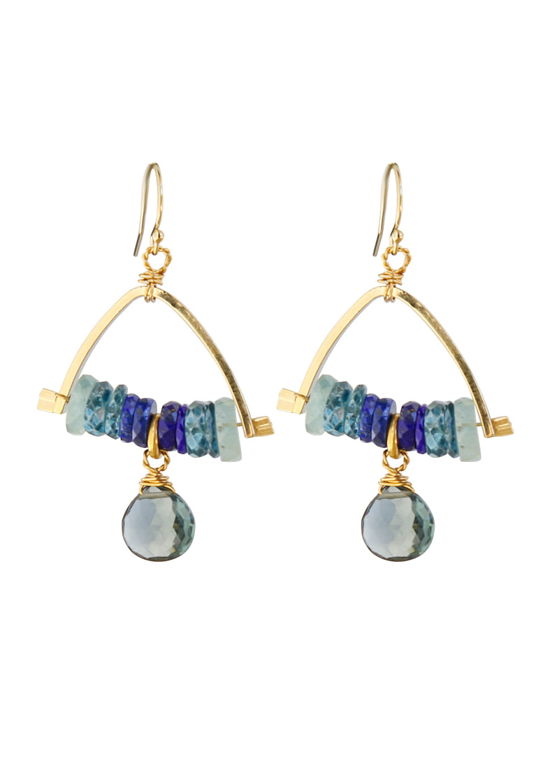 Bridge Earrings in Lapis