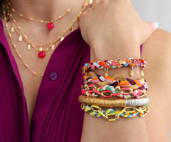 Confetti Bracelet in Pinks