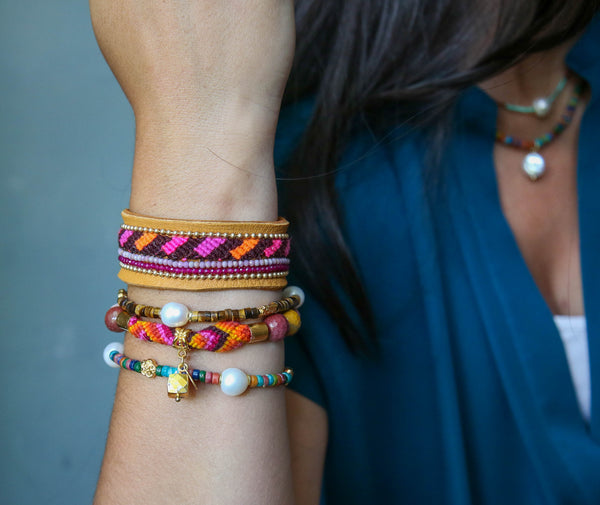 Montana Leather Bracelet in Autumn Multi