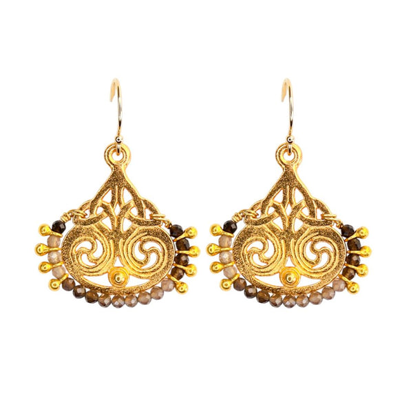 Deco Earrings in Mocha