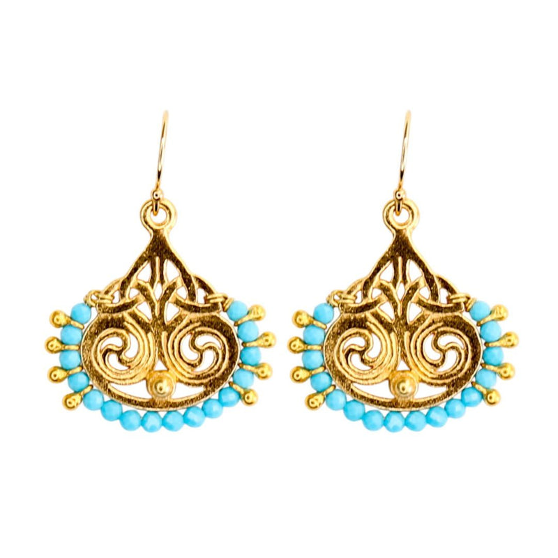 Deco Earrings in Turquoise
