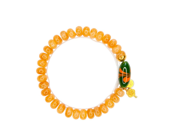 Dharma Elastic Bracelet in Almondwood