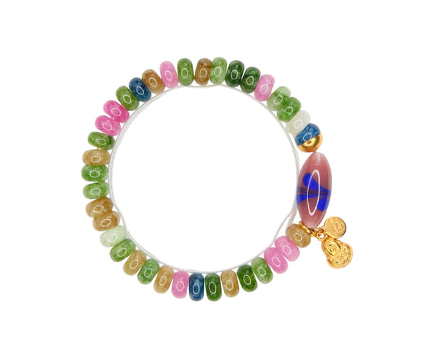 Dharma Elastic Bracelet in Pink Multi