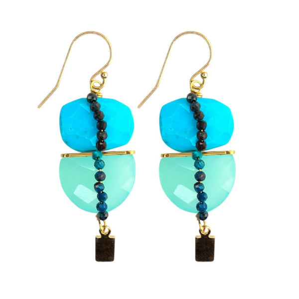 Duet Earrings in Turquoise