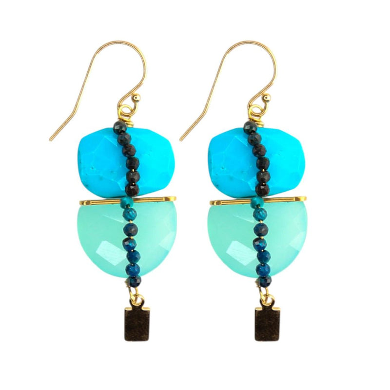 Duet Earrings in Turquoise