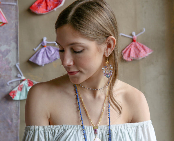 Florence Earrings in Lime Jade