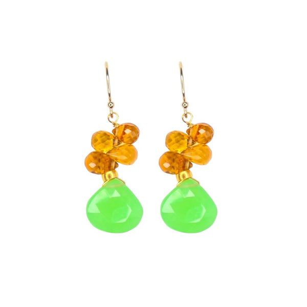 Glimmer Earrings in Apple Green