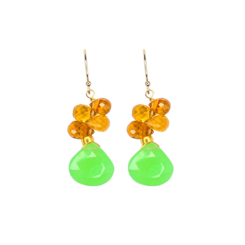 Glimmer Earrings in Apple Green