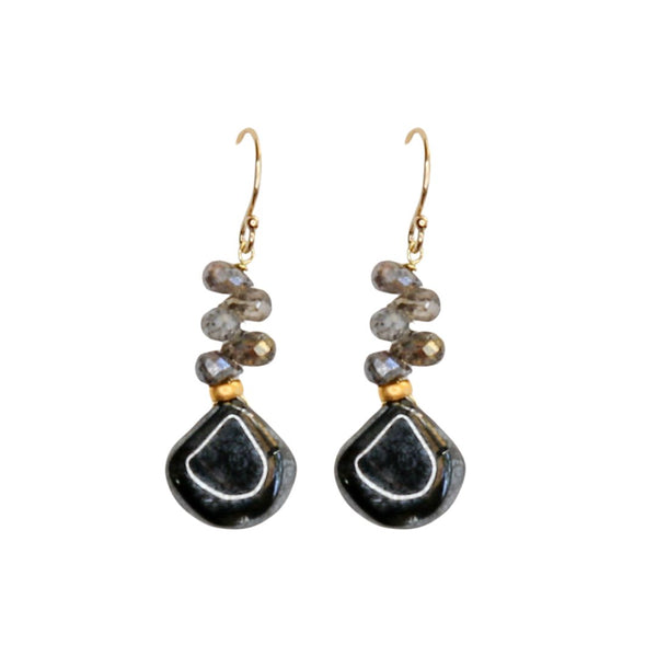 Glimmer Earrings in Black Onyx