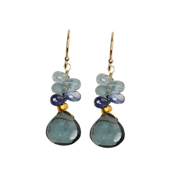 Glimmer Earrings in Blue Sapphire