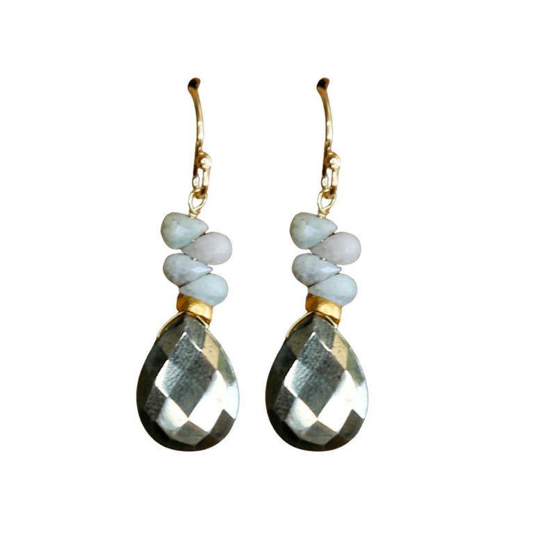 Glimmer Earrings in Pyrite