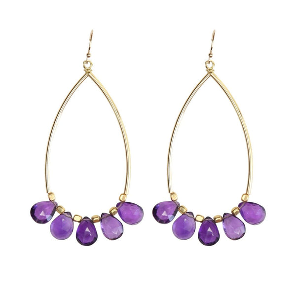 Gloss Earrings in Amethyst