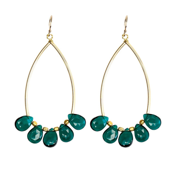 Gloss Earrings in Emerald