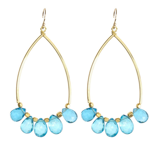 Gloss Earrings in Ocean Blue