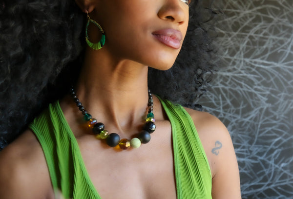 Guru Beaded Necklace in Blacks