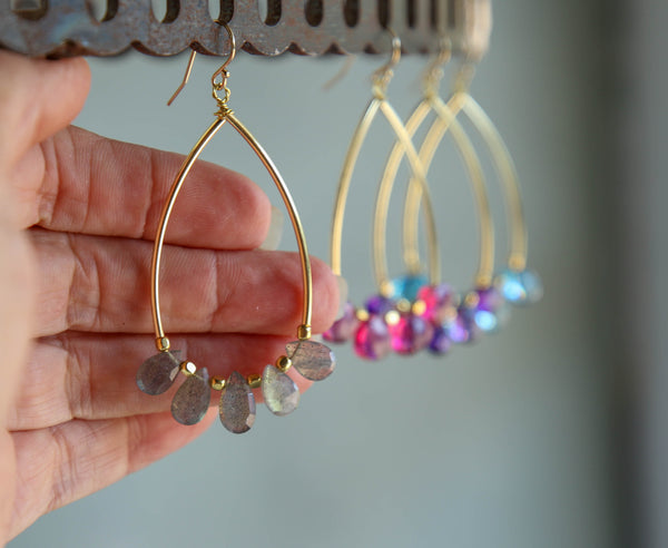 Gloss Earrings in Labradorite