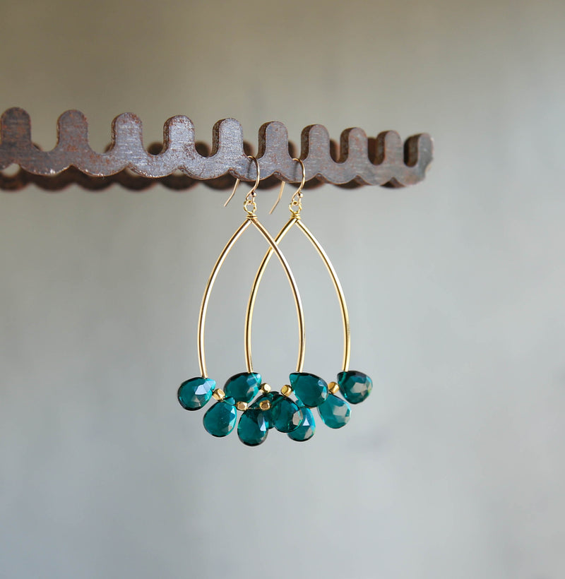 Gloss Earrings in Emerald