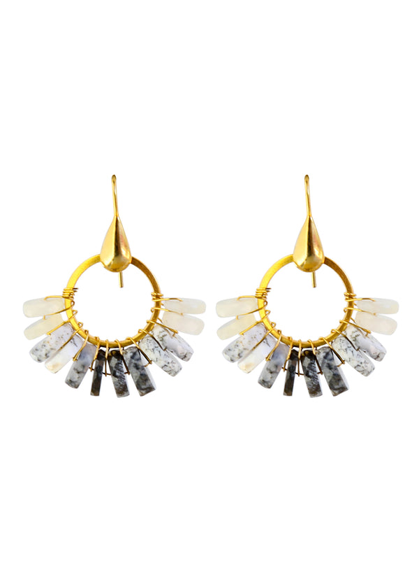 Jalisco Earrings in Moonstone