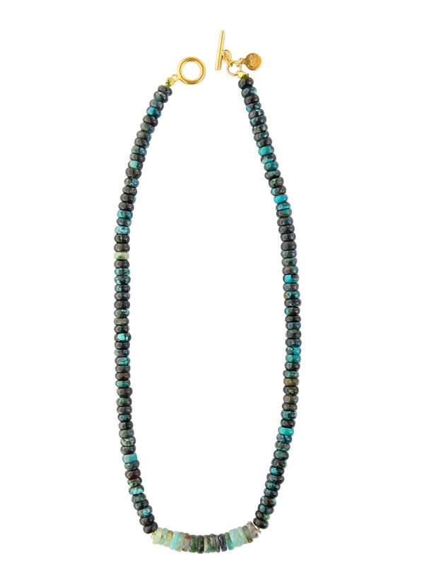 Turquoise and Peruvian Opal Necklace