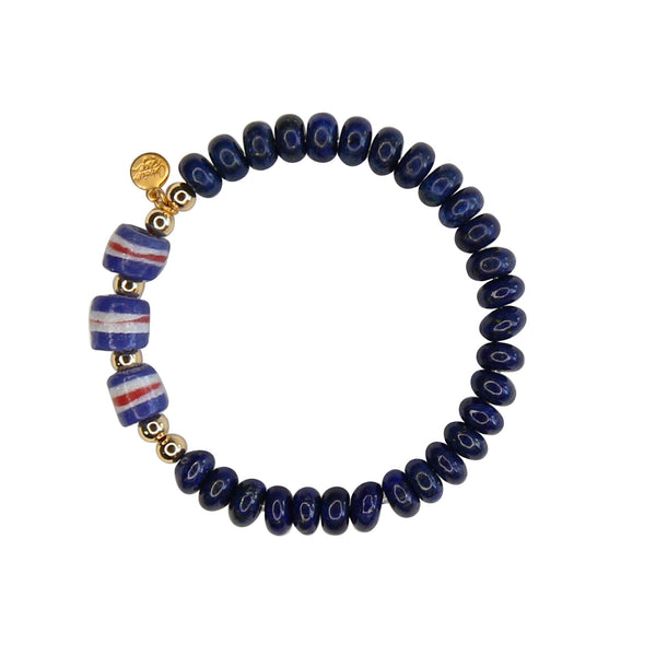 Kia Elastic Bracelet in Navy