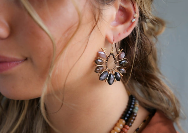 Marquis Earrings in Black