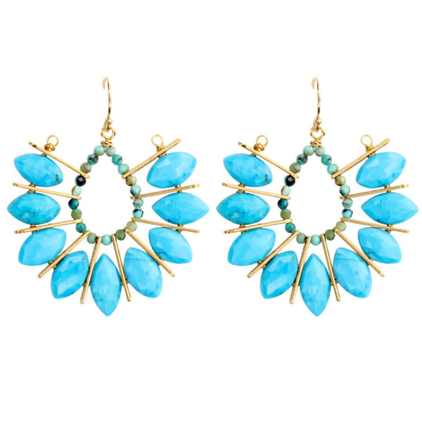 Marquis Earrings in Turquoise