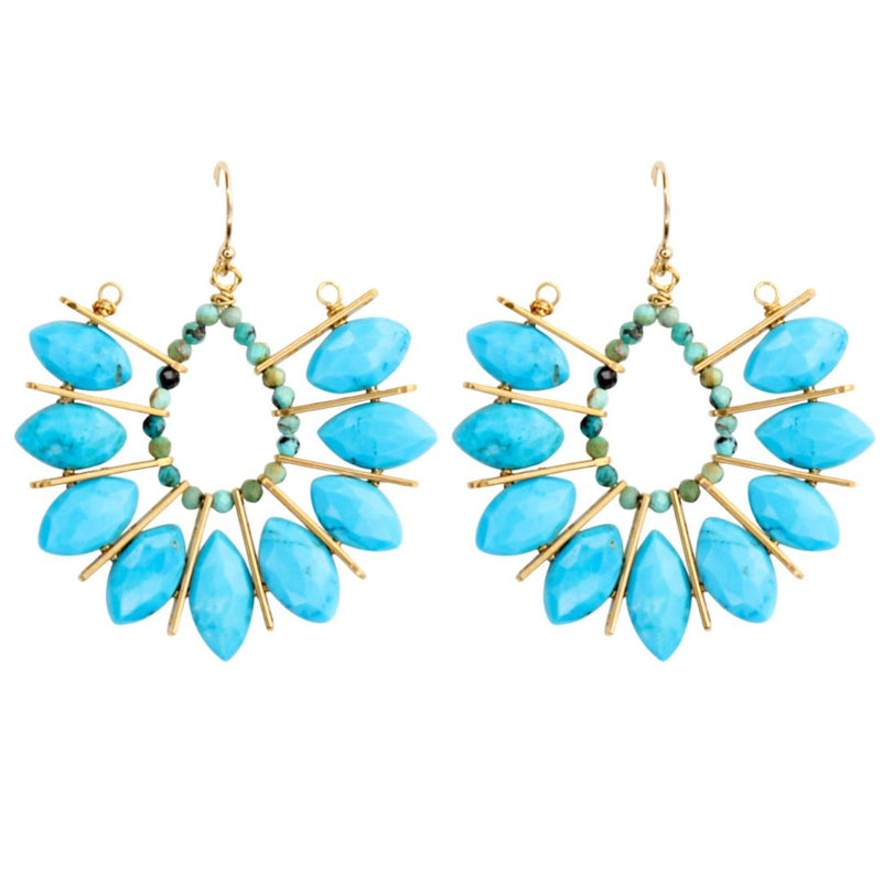 Marquis Earrings in Turquoise
