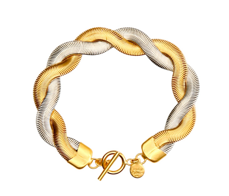 Maze Bracelet in Gold and Silver