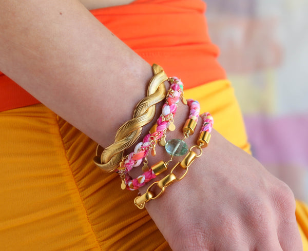 Maze Bracelet in Gold