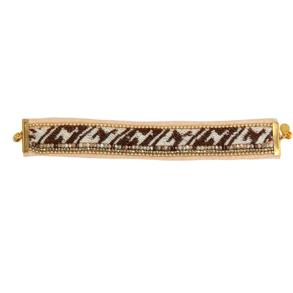Montana Leather Bracelet in Cowhide Brown
