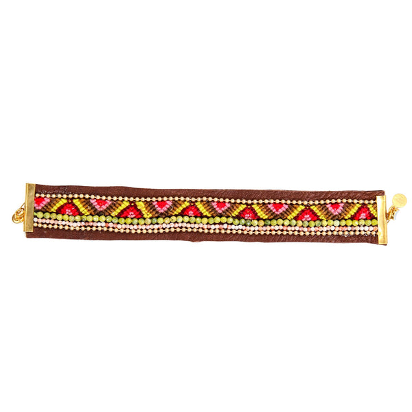 Montana Leather Bracelet in Dusty Rose