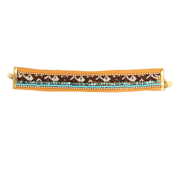 Montana Leather Bracelet in Southwest Turquoise