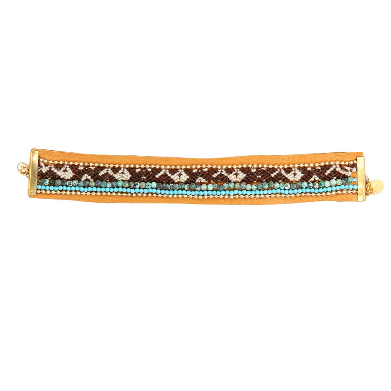 Montana Leather Bracelet in Southwest Turquoise