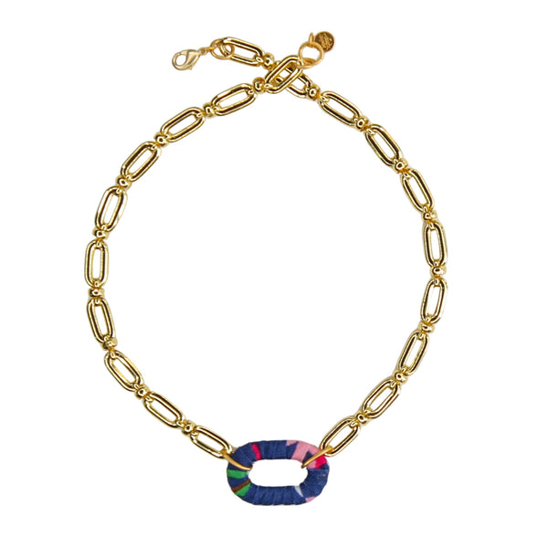 Nomi Link Bracelet in Navy