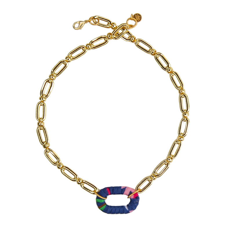 Nomi Link Bracelet in Navy