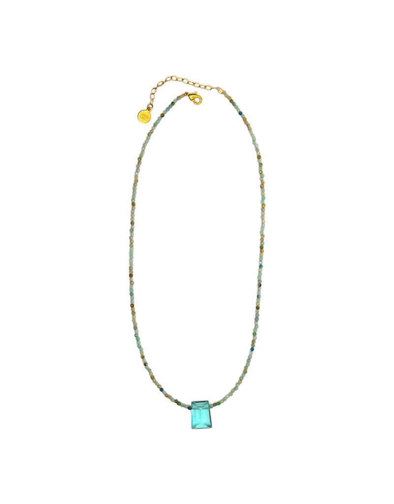 Ocean Stone Pendant Necklace in Amazonite