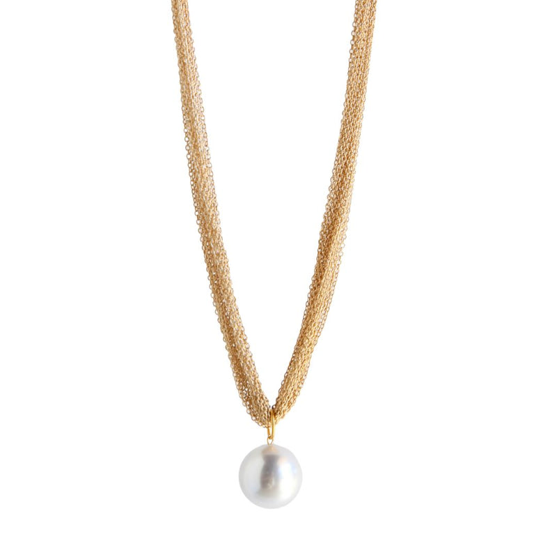 Halo Peal Pendant Necklace